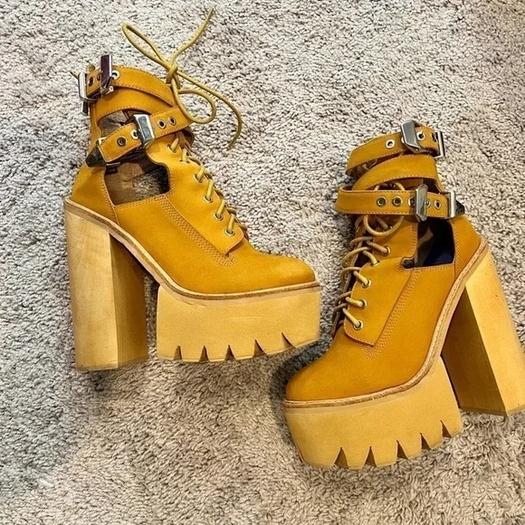 Jeffery Campbell The Abner Platform Size; 8.5 #006 - Picture 3 of 12